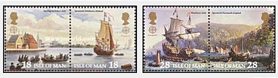 Isle of Man 1992 - Europa-Columb, vapoare, serie neuzata