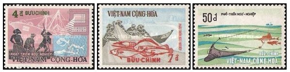 Vietnam Sud 1972 - Pescuit, serie neuzata