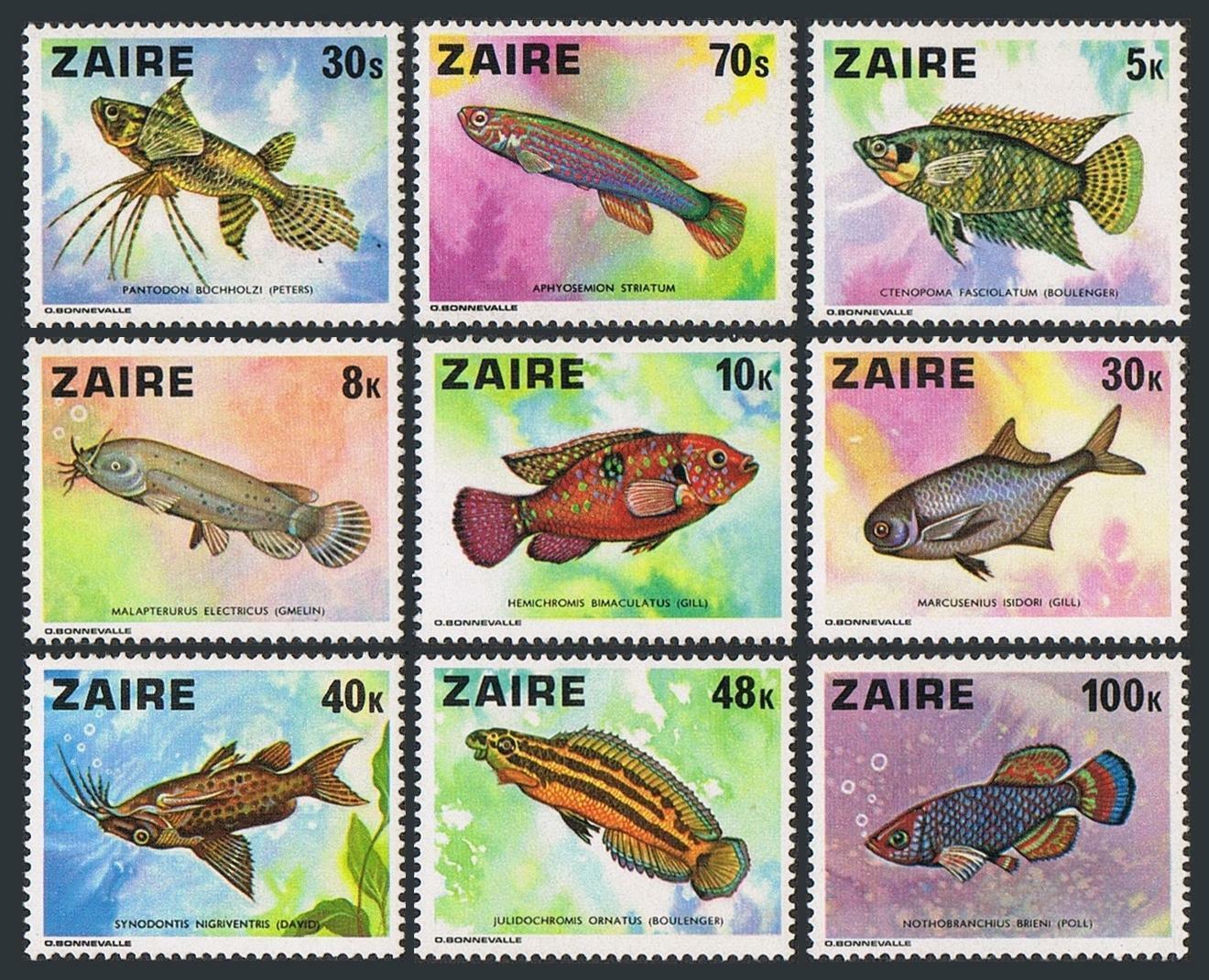 Zaire 1978 - Pesti tropicali, fauna, serie neuzata