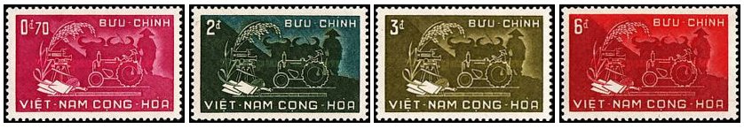 Vietnam Sud 1959 - Agricultura, serie neuzata