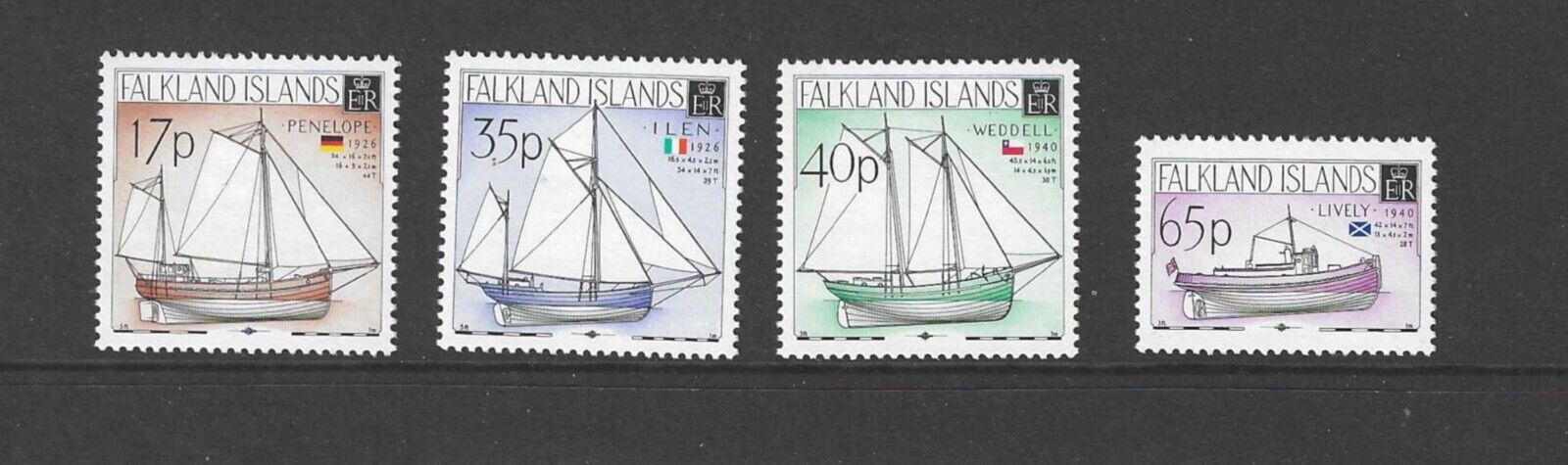 Falkland Islands 1998 - Vapoare cu panze, serie neuzata