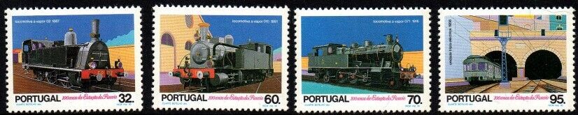 Portugalia 1990 - Cai ferate, locomotive, serie neuzata