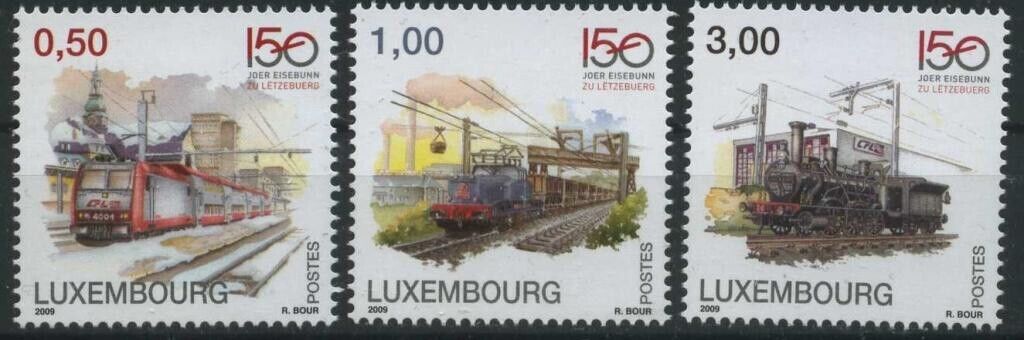 Luxemburg 2009 - Cai ferate, tren, serie neuzata