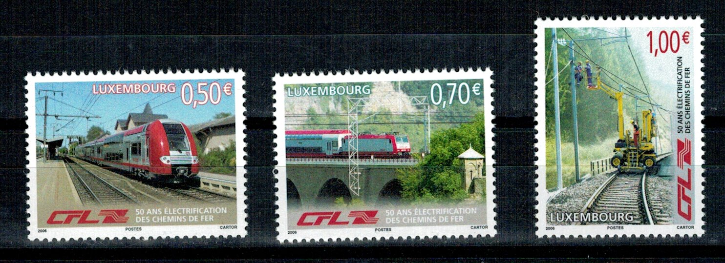 Luxemburg 2006 - Cai ferate, tren, serie neuzata