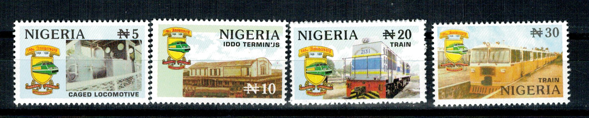 Nigeria 1998 - Cai ferate, trenuri, locomotive, serie neuzata