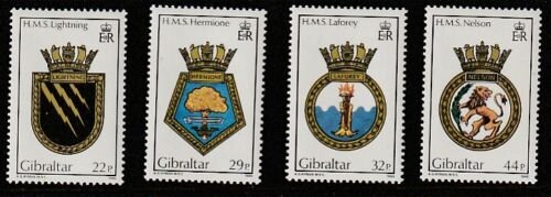 Gibraltar 1986 - Steme, marina, serie neuzata