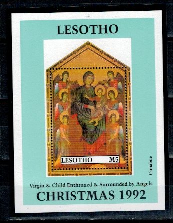 Lesotho 1992 - Craciun, colita neuzata