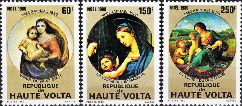 Haute Volta 1980 - Craciun, Raphael, serie neuzata