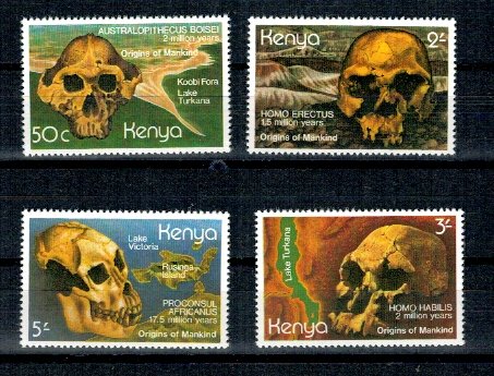 Kenya 1982 - Antropologie, omul preistoric, serie neuzata