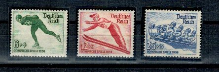 Deutsches Reich 1936 - J.O. de iarna, serie nestampilata