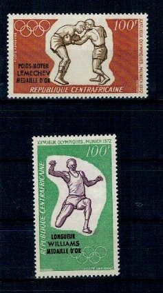 Centrafricaine Republic 1972 - 75th Olimpic games, medaliati, se