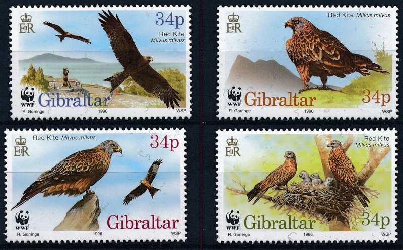Gibraltar 1996 - Pasari, WWF, serie neuzata