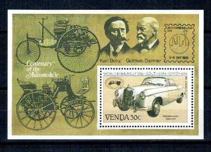 Venda 1986 - Centenarul automobilului, colita neuzata