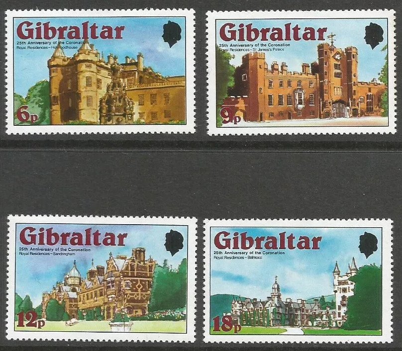 Gibraltar 1978 - Castele, serie neuzata