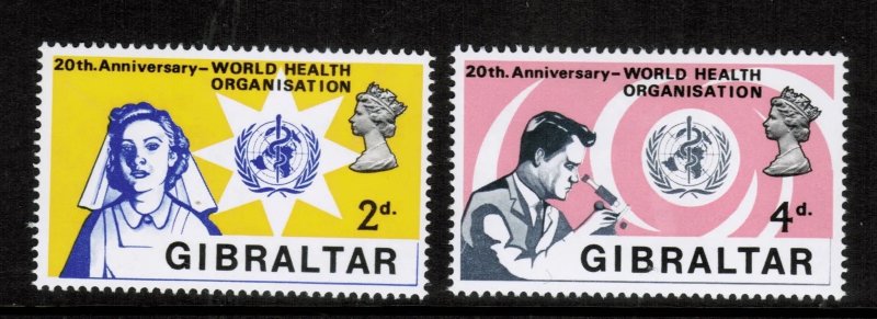 Gibraltar 1968 - Medicina, WHO, serie neuzata