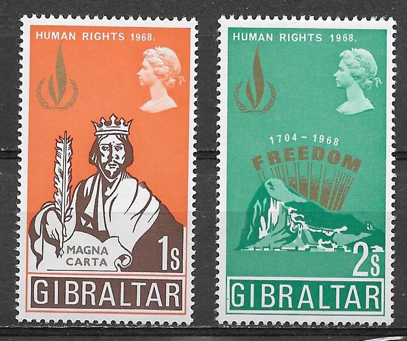 Gibraltar 1968 - Drepturile Omului, serie neuzata