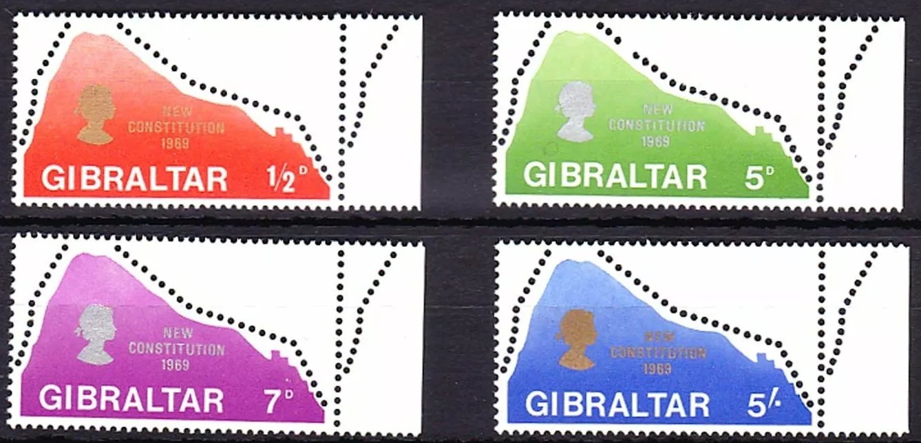 Gibraltar 1969 - Noua Constitutie, serie neuzata