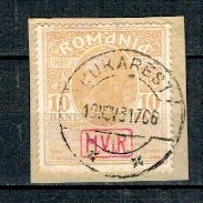 1917 - Ocup. germana, timbru fiscal, Mi7 stampilat