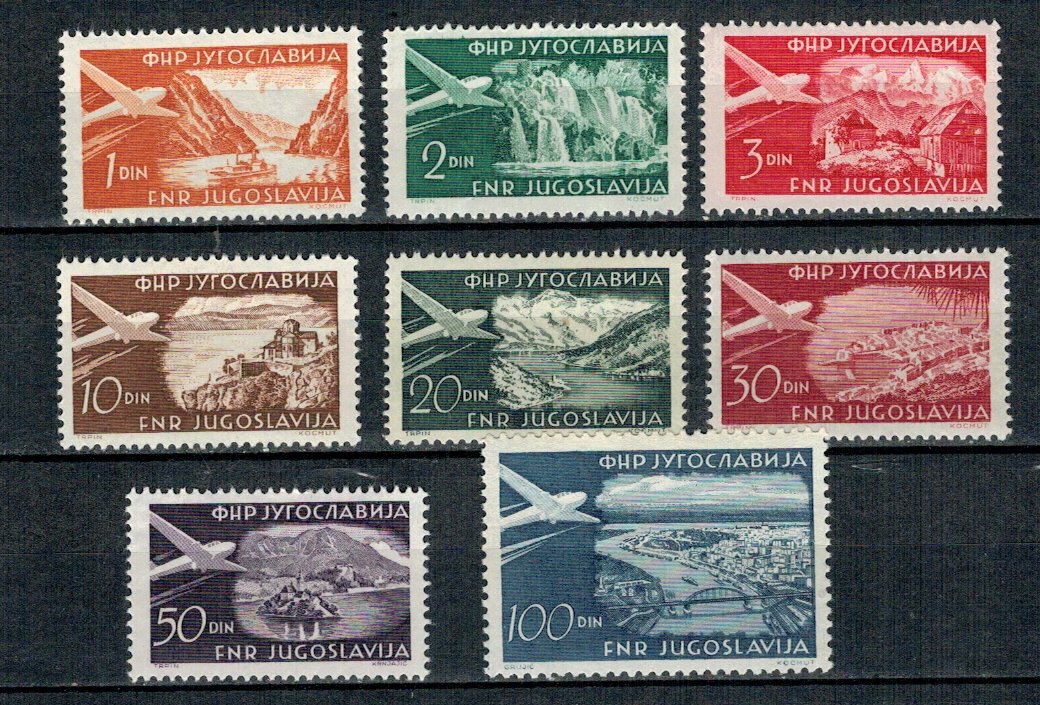 Iugoslavia 1951 - Posta Aeriana, serie incompl. neuzata