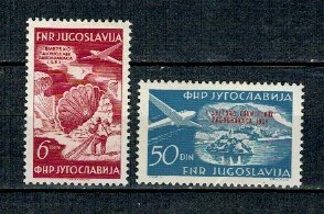 Iugoslavia 1951 - Parasutism, serie neuzata