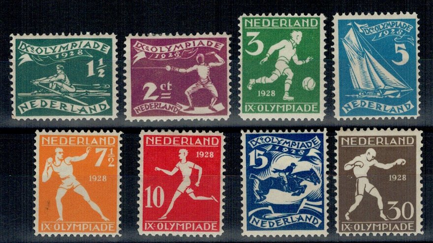 Olanda 1928 - Jocurile Olimpice, sport, serie nestampilata cu sa