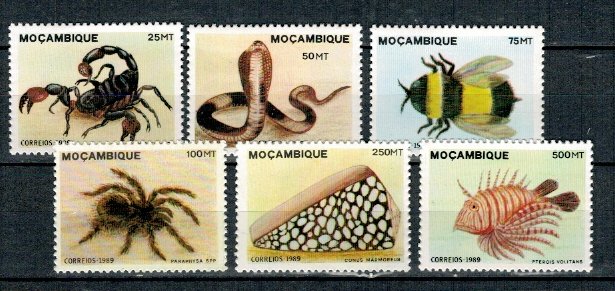 Mozambic 1989 - Fauna, animale, insecte, serie neuzata