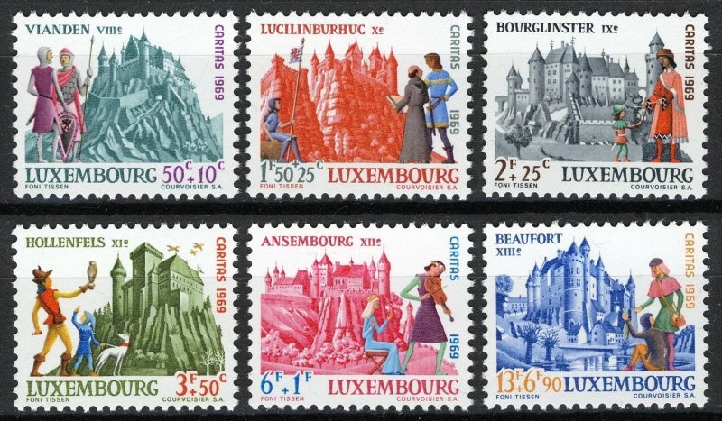 Luxemburg 1969 - Caritas, castele, serie neuzata