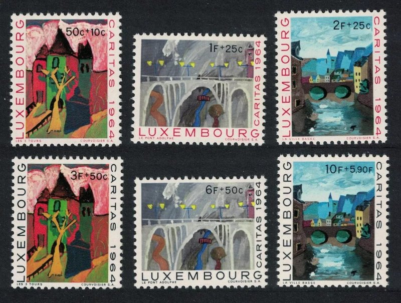 Luxemburg 1964 - Caritas, Craciun, picturi, serie neuzata
