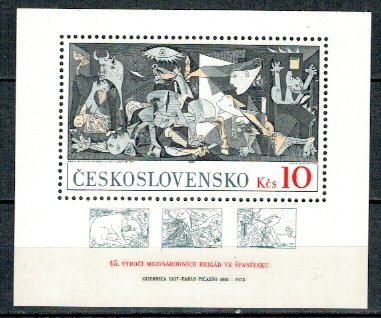 Cehoslovacia 1981 - Picturi, Picasso, colita neuzata