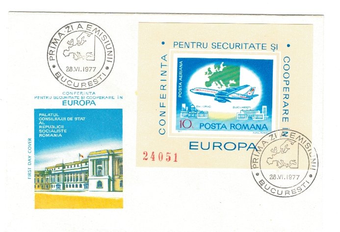 1977 - Conferinta pt. securitate, FDC, colita ndt neuzata