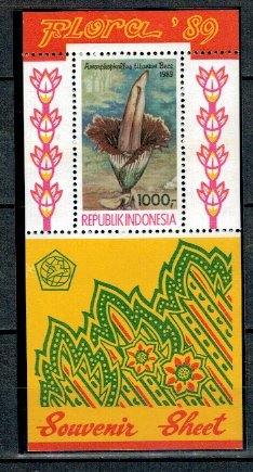 Indonesia 1989 - Plante, flora, colita neuzata