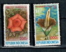 Indonesia 1989 - Plante, flora, serie neuzata