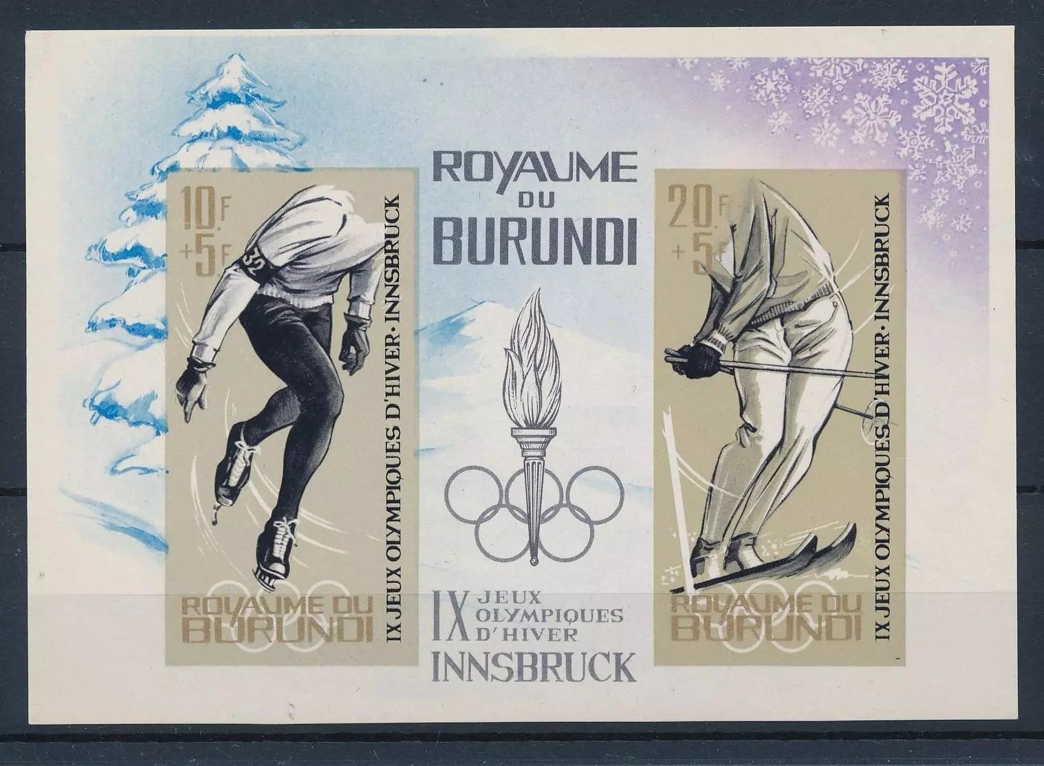 Burundi 1964 - Jocurile Olimpice Innsbruck, colita ndt neuzata