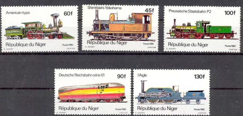 Niger 1980 - Locomotive, serie neuzata