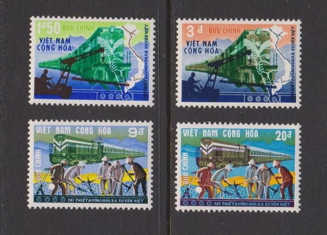 Vietnam Sud 1968 - Cai ferate, trenuri, serie neuzata