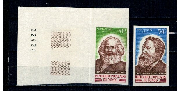 Congo 1970 - Marx, Engels, serie ndt neuzata