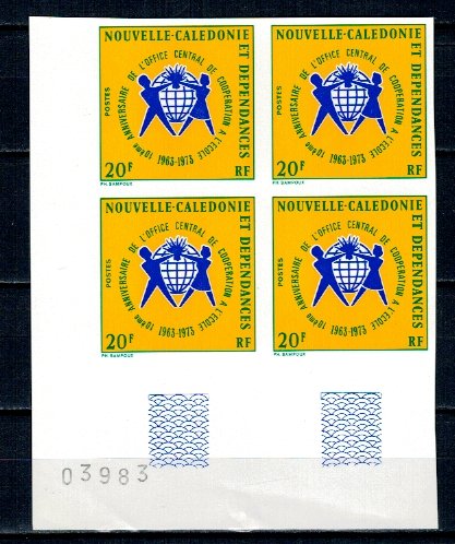 New Caledonia 1973 - Mi541 bloc de 4 ndt neuzat