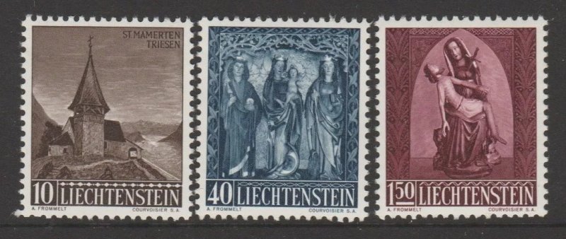 Liechtenstein 1957 - Craciun, serie neuzata