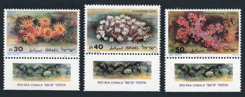 Israel 1986 - Corali, serie neuzata cu tab