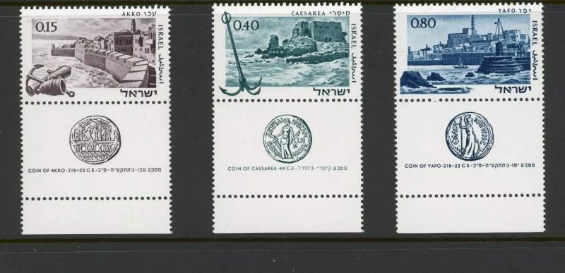 Israel 1967 - Porturi antice, serie neuzata cu tab