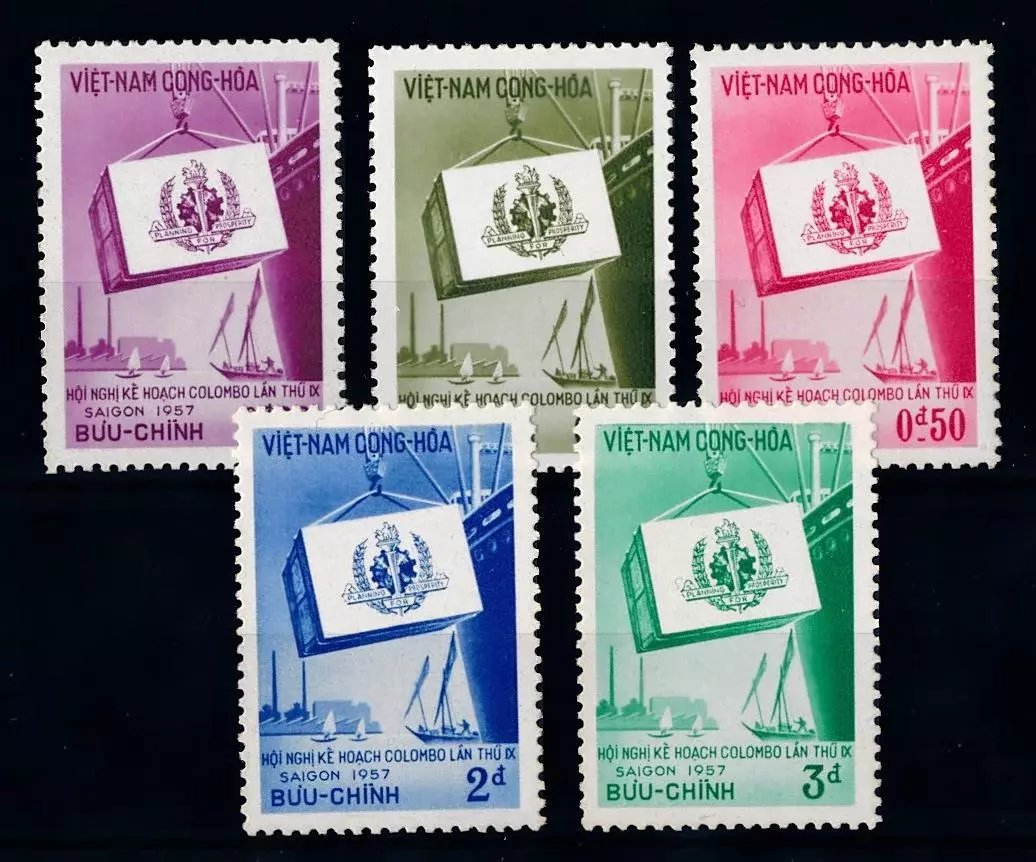 Vietnam Sud 1957 - Colombo conf., vapoare, serie neuzata