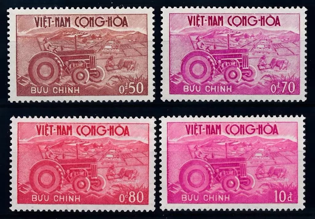 Vietnam Sud 1961 - Tractoare, agricultura, serie neuzata