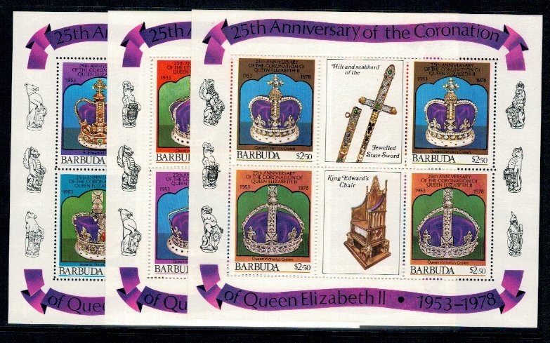 Barbuda 1978 - Regina Elisabeta II, aniversare, serie KLB neuzat