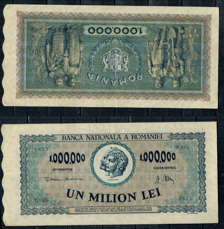 Romania 1947 - 1.000.000 lei, circulata