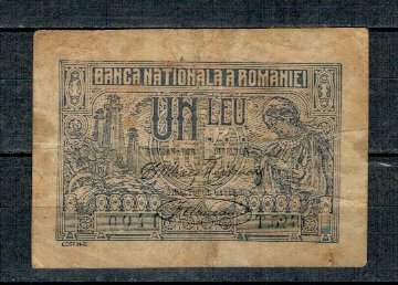 Romania 1920 - 1 leu, uzat