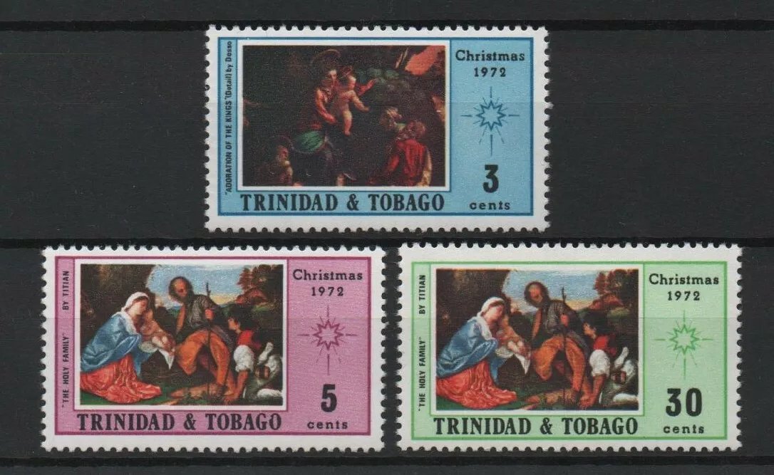 Trinidad-Tobago 1972 - Craciun, picturi, serie neuzata