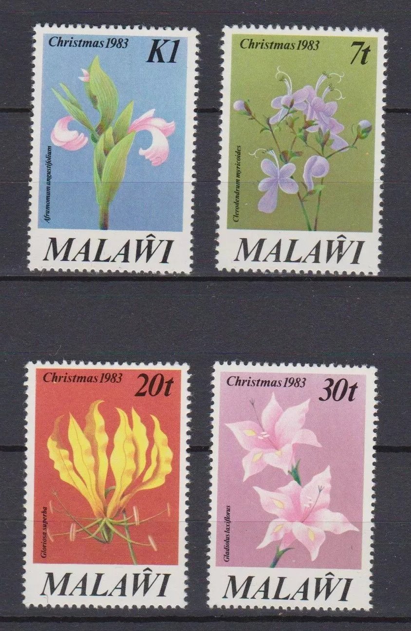 Malawi 1983 - Craciun, flori, serie neuzata