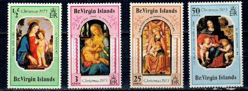 British Virgin Islands 1973 - Craciun, picturi, serie neuzata