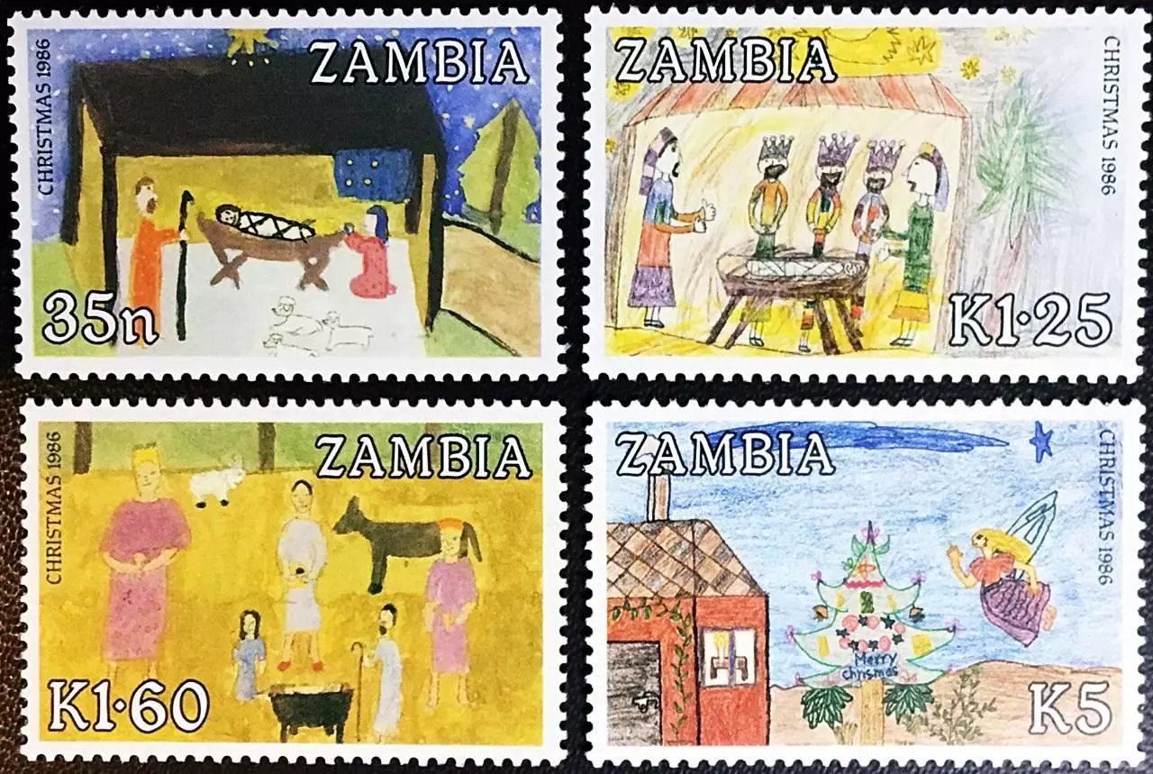 Zambia 1986 - Craciun, serie neuzata