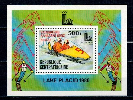 Centrafricaine Republic 1980 - J.O. Lake Placid, medaliati, coli